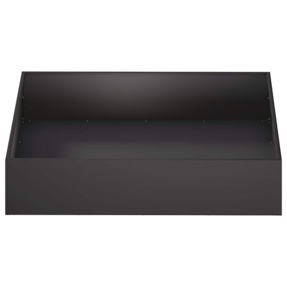 Vaso da giardino 2 pz Nero 80 x 80 x 20 cm | homemem39