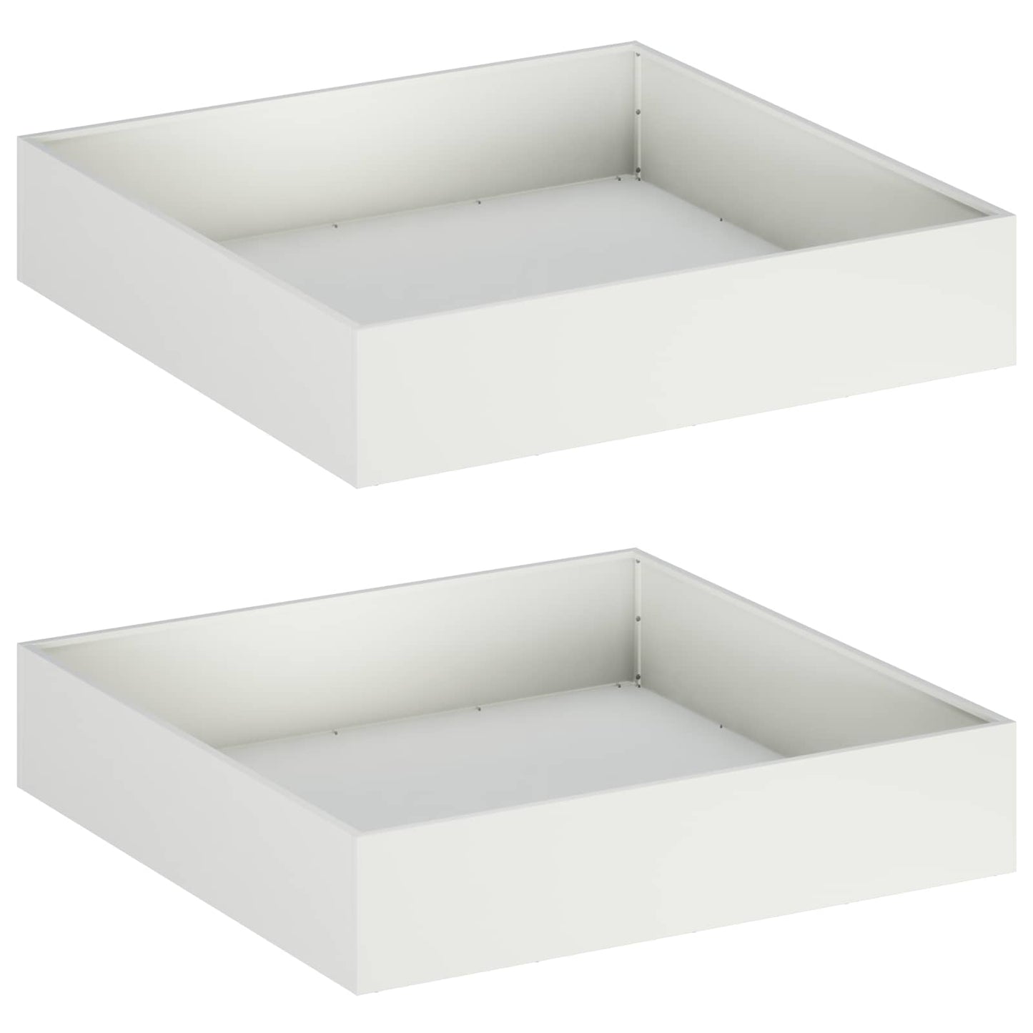 Vaso da giardino 2 pz Bianco 80 x 80 x 20 cm