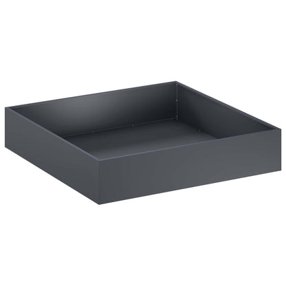 Vaso da giardino 2 pz Antracite 80 x 80 x 20 cm | homemem39