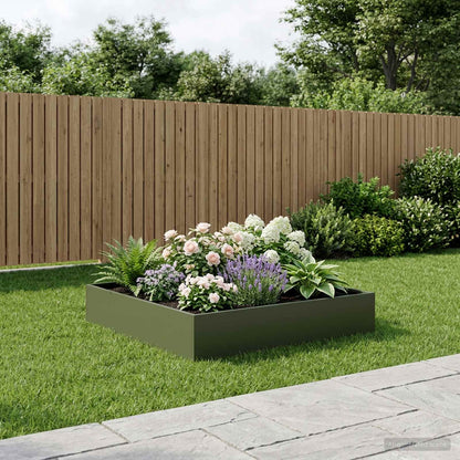 Vaso da giardino Verde Oliva 80 x 80 x 20 cm | homemem39