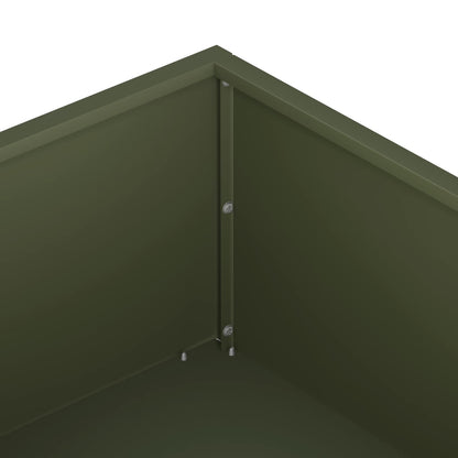 Vaso da giardino 2 pz Verde Oliva 80 x 80 x 20 cm | homemem39