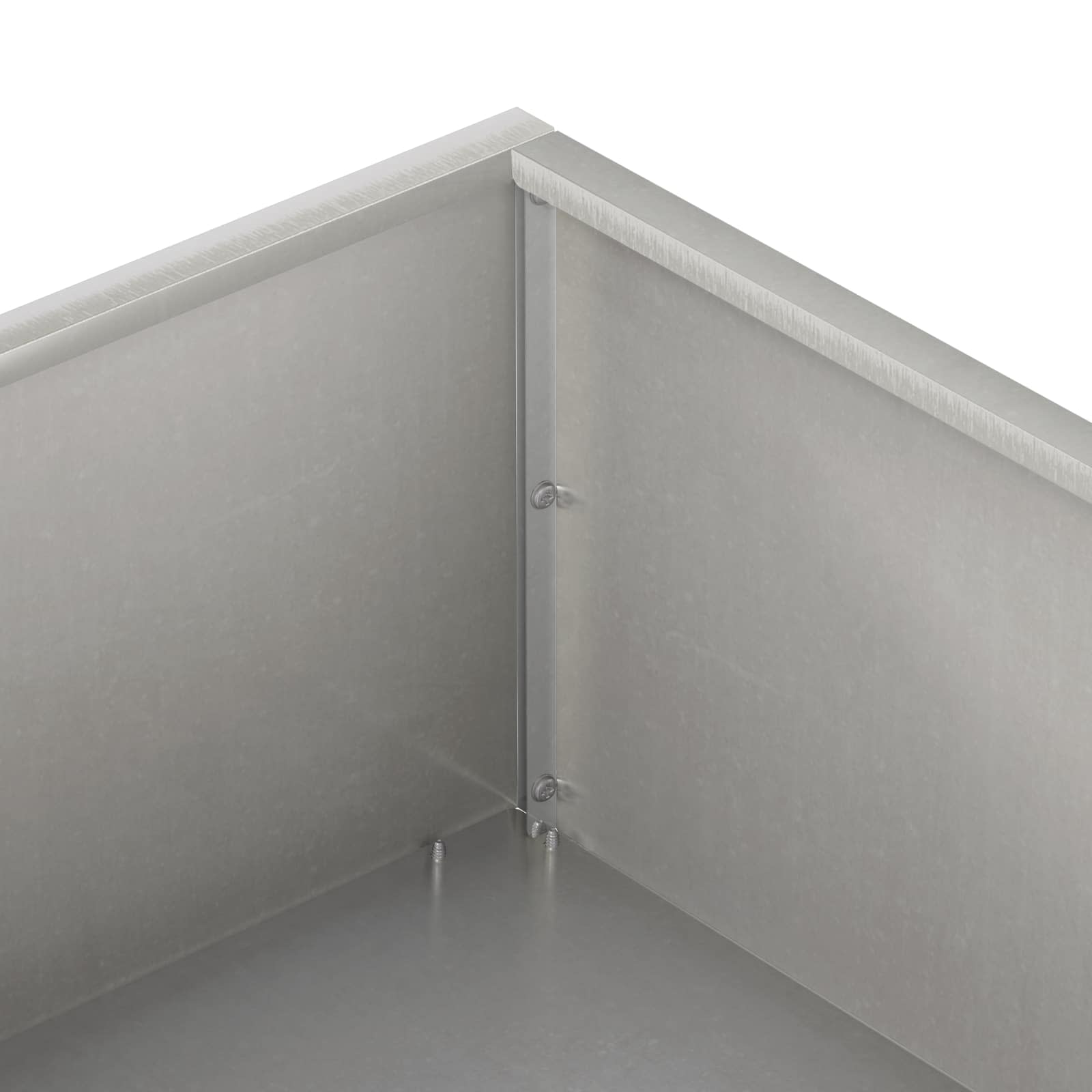 Vaso da giardino Argento 80 x 80 x 20 cm Acciaio Inox | homemem39