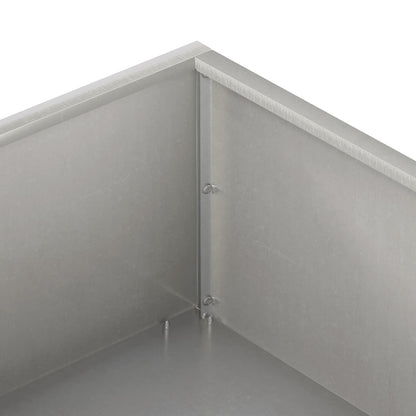 Vaso da giardino 2 pz Argento 80 x 80 x 20 cm Acciaio Inox | homemem39
