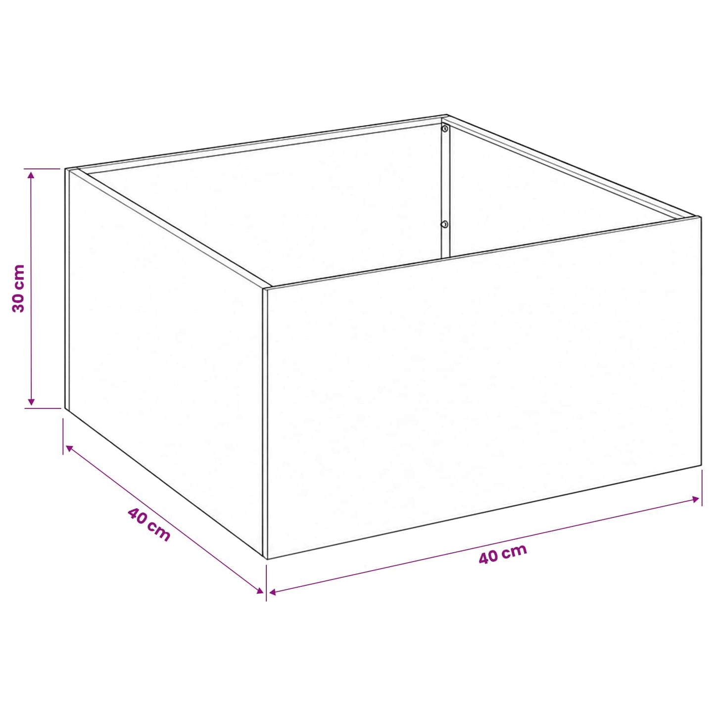 Vaso da giardino Bianco 40 x 40 x 30 cm | homemem39