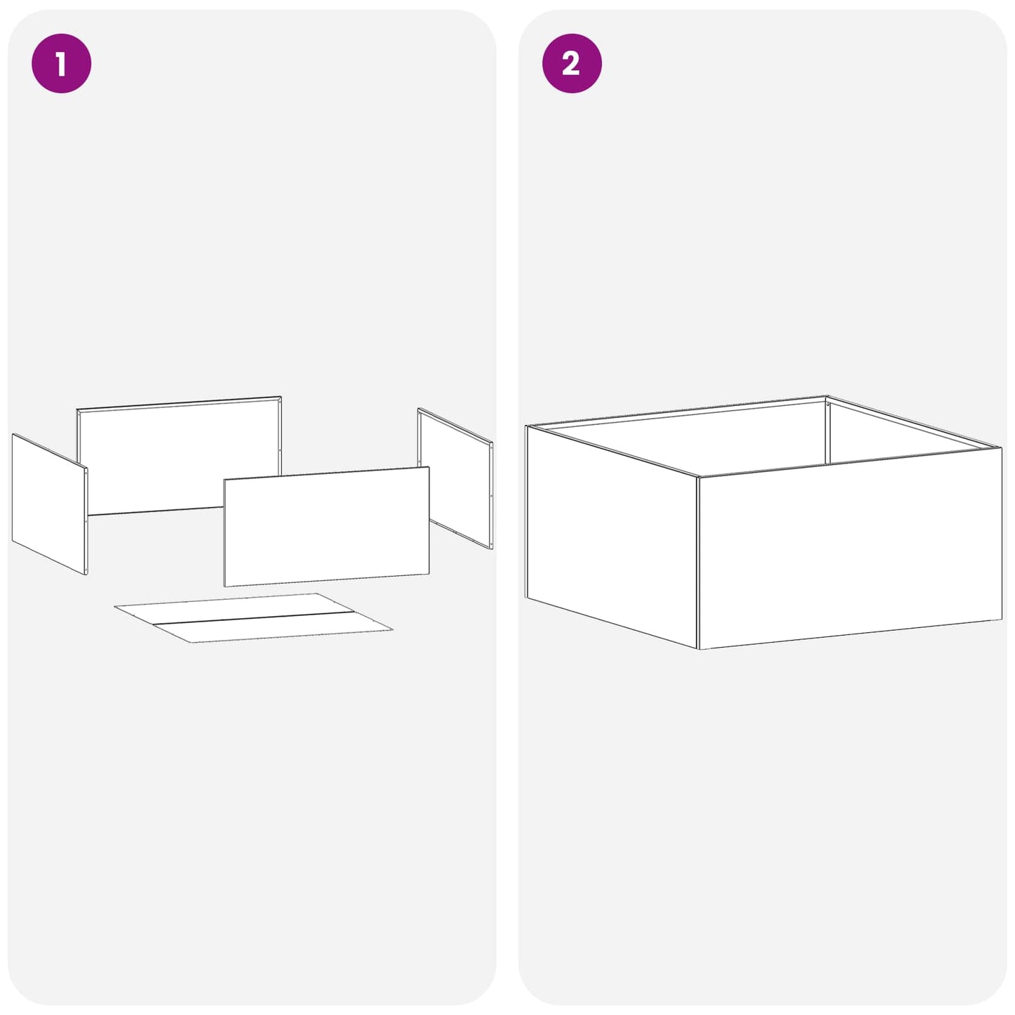 Vaso da giardino 2 pz Bianco 40 x 40 x 30 cm | homemem39