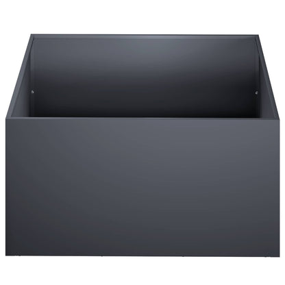 Vaso da giardino 2 pz Antracite 40 x 40 x 30 cm | homemem39