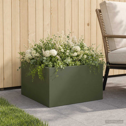 Vaso da giardino Verde Oliva 40 x 40 x 30 cm | homemem39