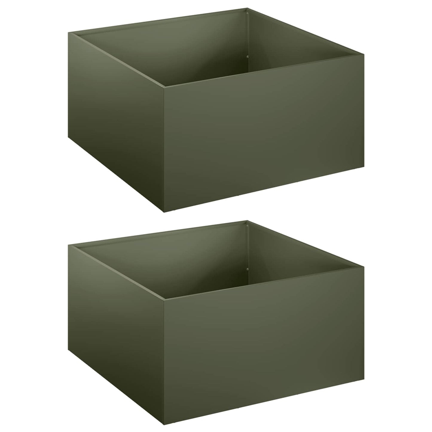 Vaso da giardino 2 pz Verde Oliva 40 x 40 x 30 cm | homemem39