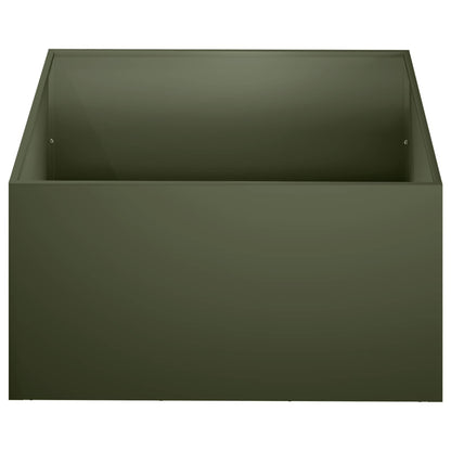 Vaso da giardino 2 pz Verde Oliva 40 x 40 x 30 cm | homemem39