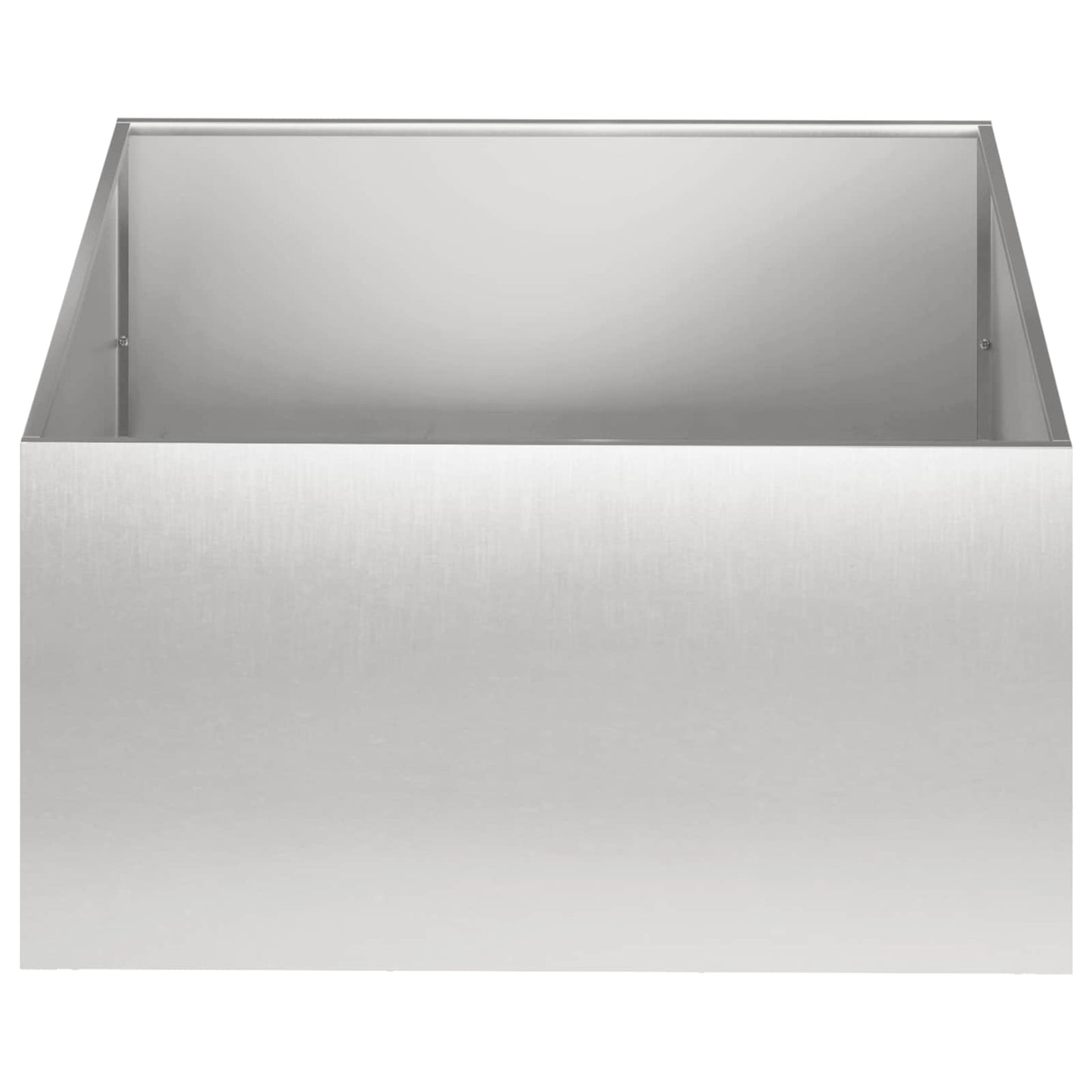Vaso da giardino Argento 40 x 40 x 30 cm Acciaio Inox | homemem39