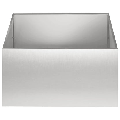 Vaso da giardino Argento 40 x 40 x 30 cm Acciaio Inox | homemem39