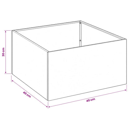 Vaso da giardino Argento 40 x 40 x 30 cm Acciaio Inox | homemem39