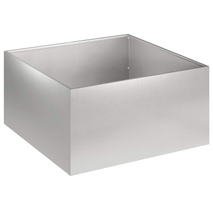Vaso da giardino 2 pz Argento 40 x 40 x 30 cm Acciaio Inox | homemem39