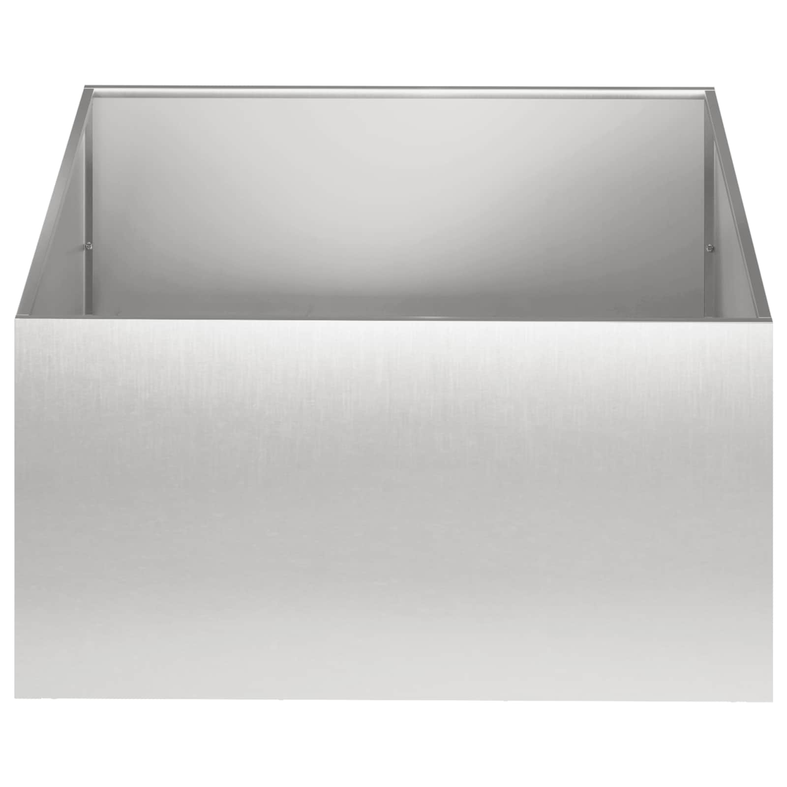 Vaso da giardino 2 pz Argento 40 x 40 x 30 cm Acciaio Inox | homemem39