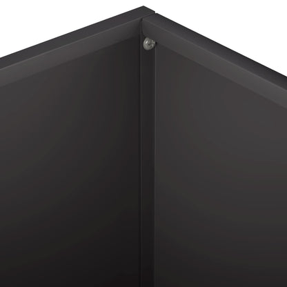Vaso da giardino 2 pz Nero 60 x 60 x 30 cm | homemem39