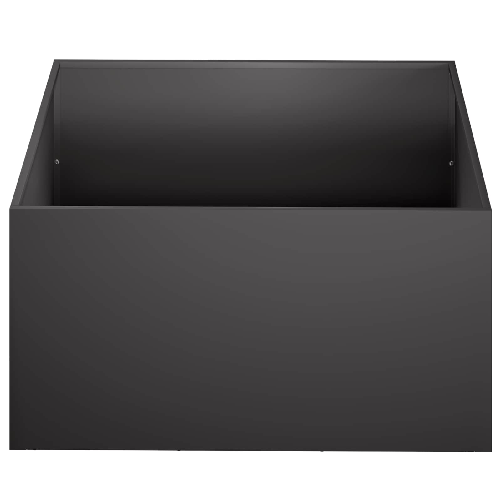 Vaso da giardino 2 pz Nero 60 x 60 x 30 cm | homemem39
