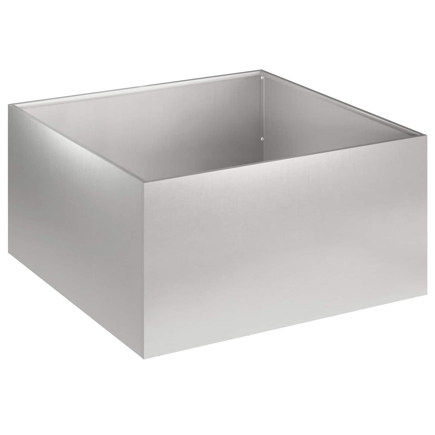 Vaso da giardino Argento 60 x 60 x 30 cm Acciaio Inox