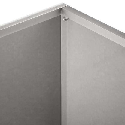 Vaso da giardino 2 pz Argento 60 x 60 x 30 cm Acciaio Inox | homemem39