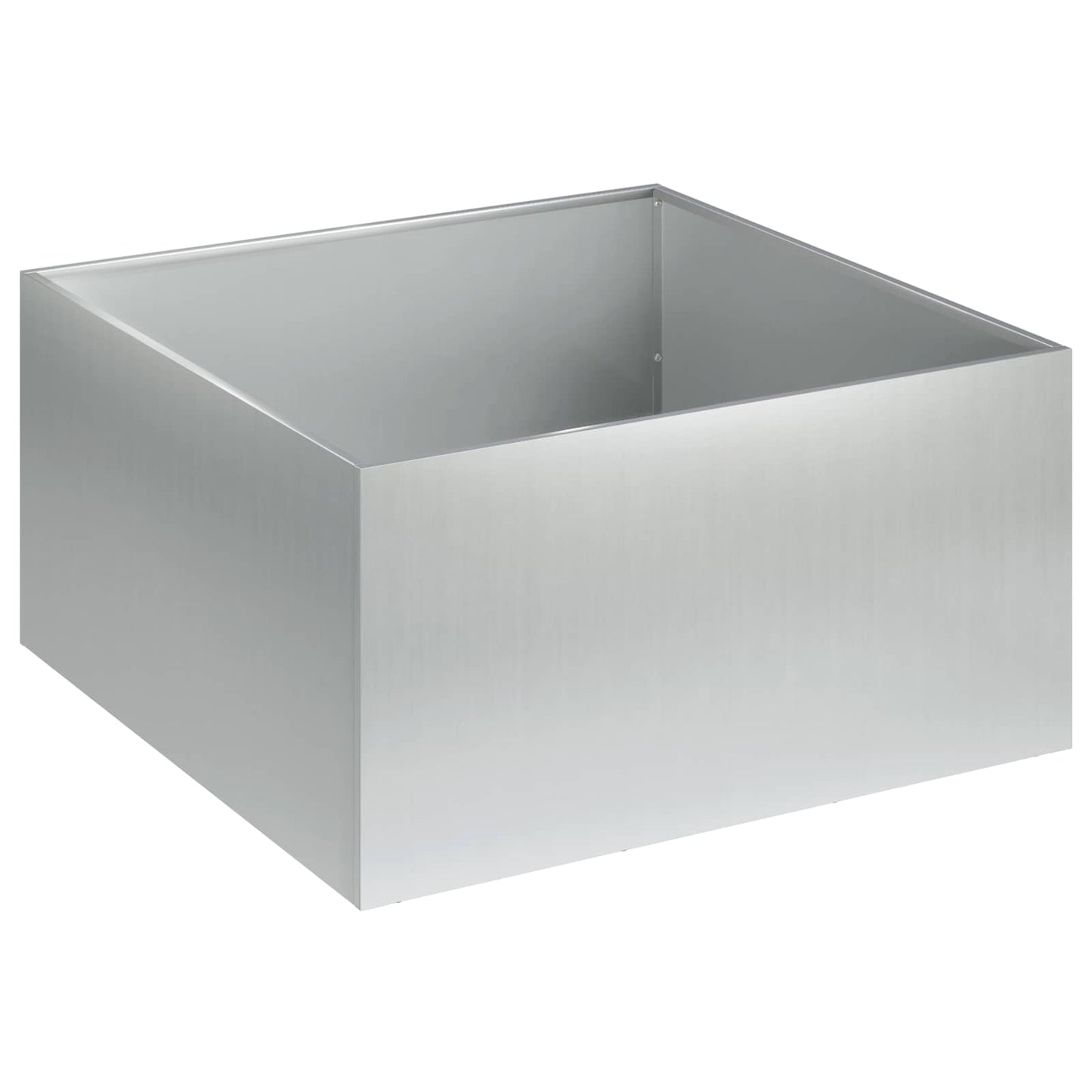 Vaso da giardino Argento 60 x 60 x 30 cm Acciaio zincato | homemem39