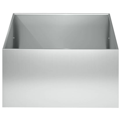 Vaso da giardino Argento 60 x 60 x 30 cm Acciaio zincato