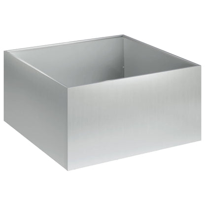 Vaso da giardino 2 pz Argento 60 x 60 x 30 cm Acciaio zincato
