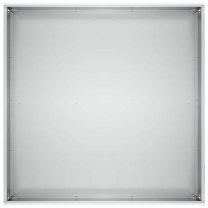Vaso da giardino 2 pz Argento 60 x 60 x 30 cm Acciaio zincato