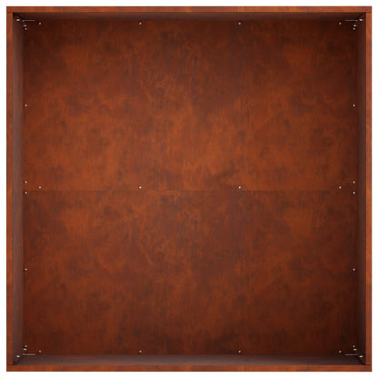 Vaso da giardino 2 pz Ruggine 60 x 60 x 30 cm Acciaio Corten | homemem39