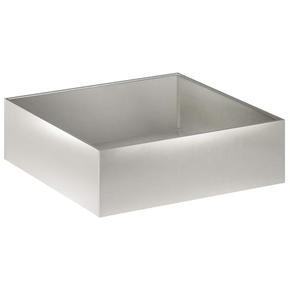 Vaso da giardino 2 pz Argento 100 x 100 x 30 cm Acciaio Inox | homemem39