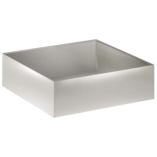 Vaso da giardino 2 pz Argento 100 x 100 x 30 cm Acciaio Inox | homemem39