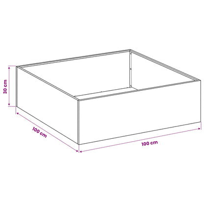 Vaso da giardino 2 pz Argento 100 x 100 x 30 cm Acciaio Inox | homemem39