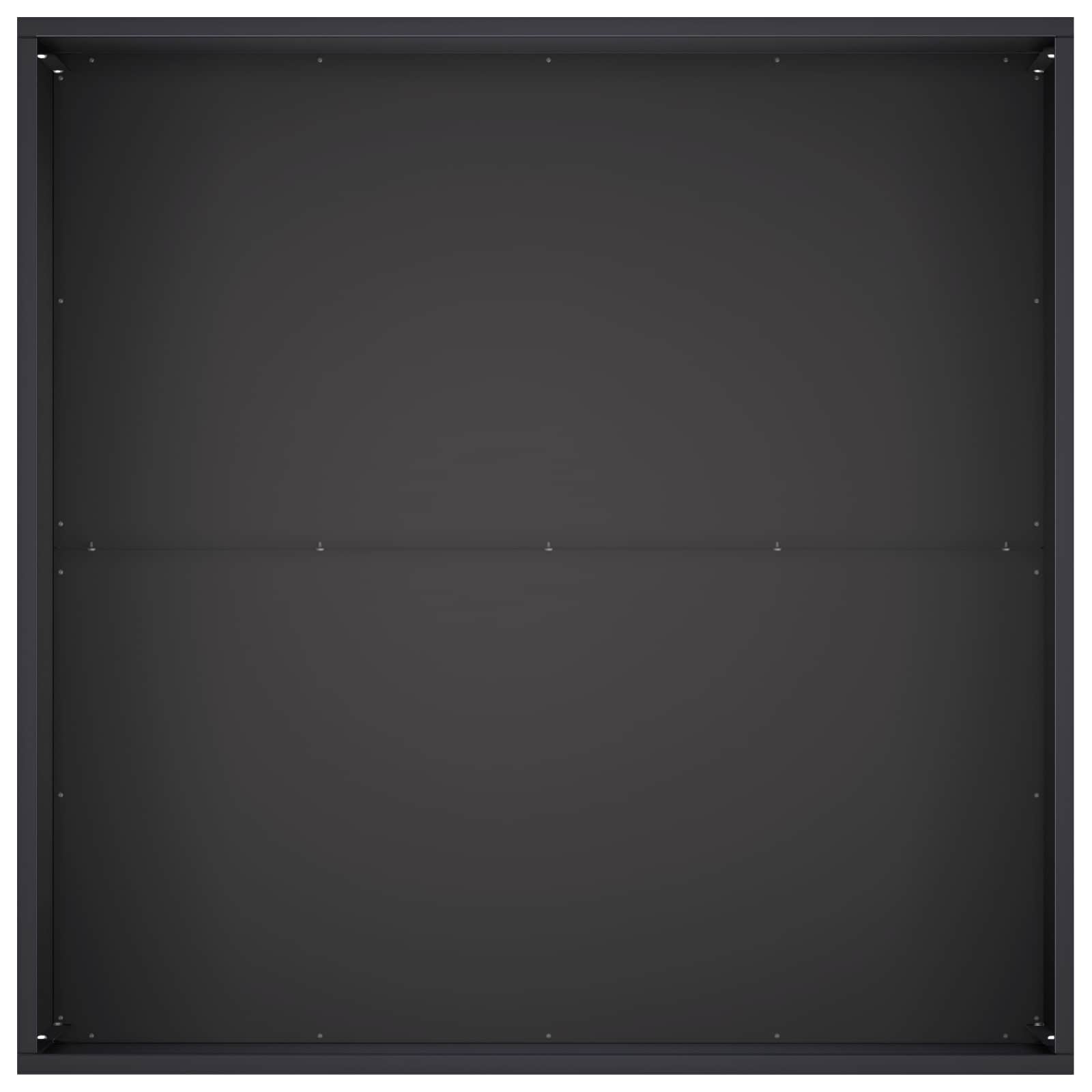 Vaso da giardino Nero 80 x 80 x 40 cm Acciaio laminato a freddo | homemem39
