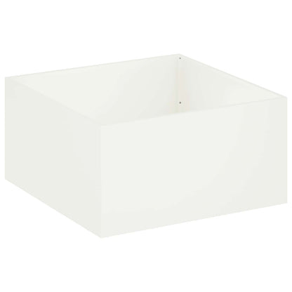 Vaso da giardino Bianco 80 x 80 x 40 cm | homemem39