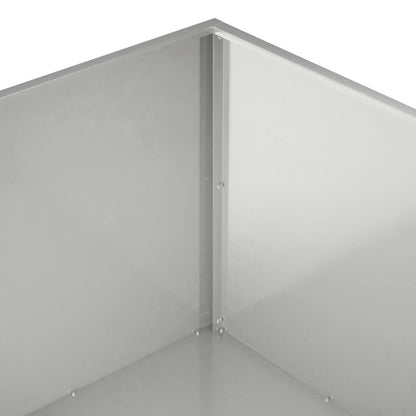 Vaso da giardino Argento 80 x 80 x 40 cm Acciaio Inox | homemem39