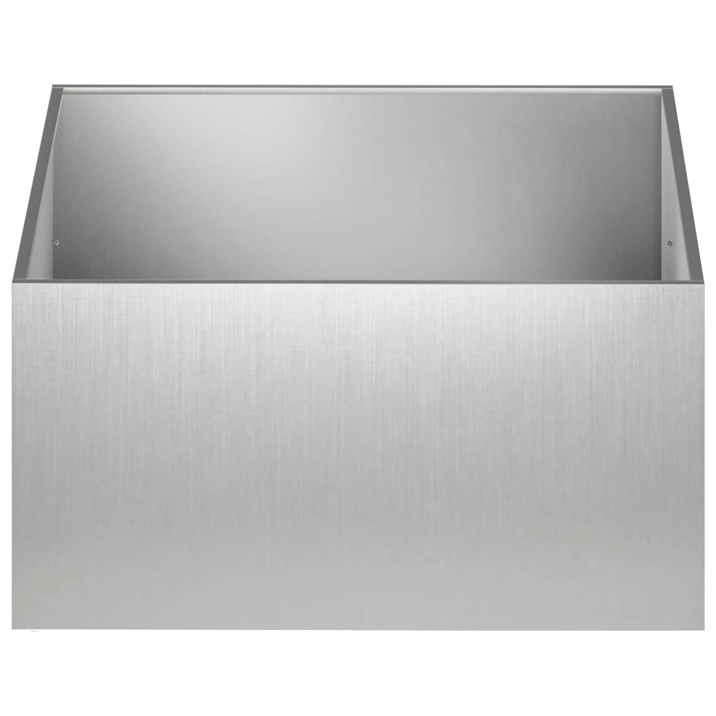 Vaso da giardino Argento 80 x 80 x 40 cm Acciaio Inox | homemem39