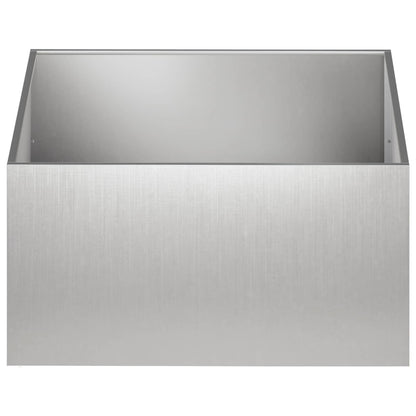 Vaso da giardino Argento 80 x 80 x 40 cm Acciaio Inox | homemem39
