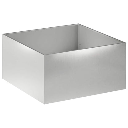 Vaso da giardino 2 pz Argento 80 x 80 x 40 cm Acciaio Inox | homemem39