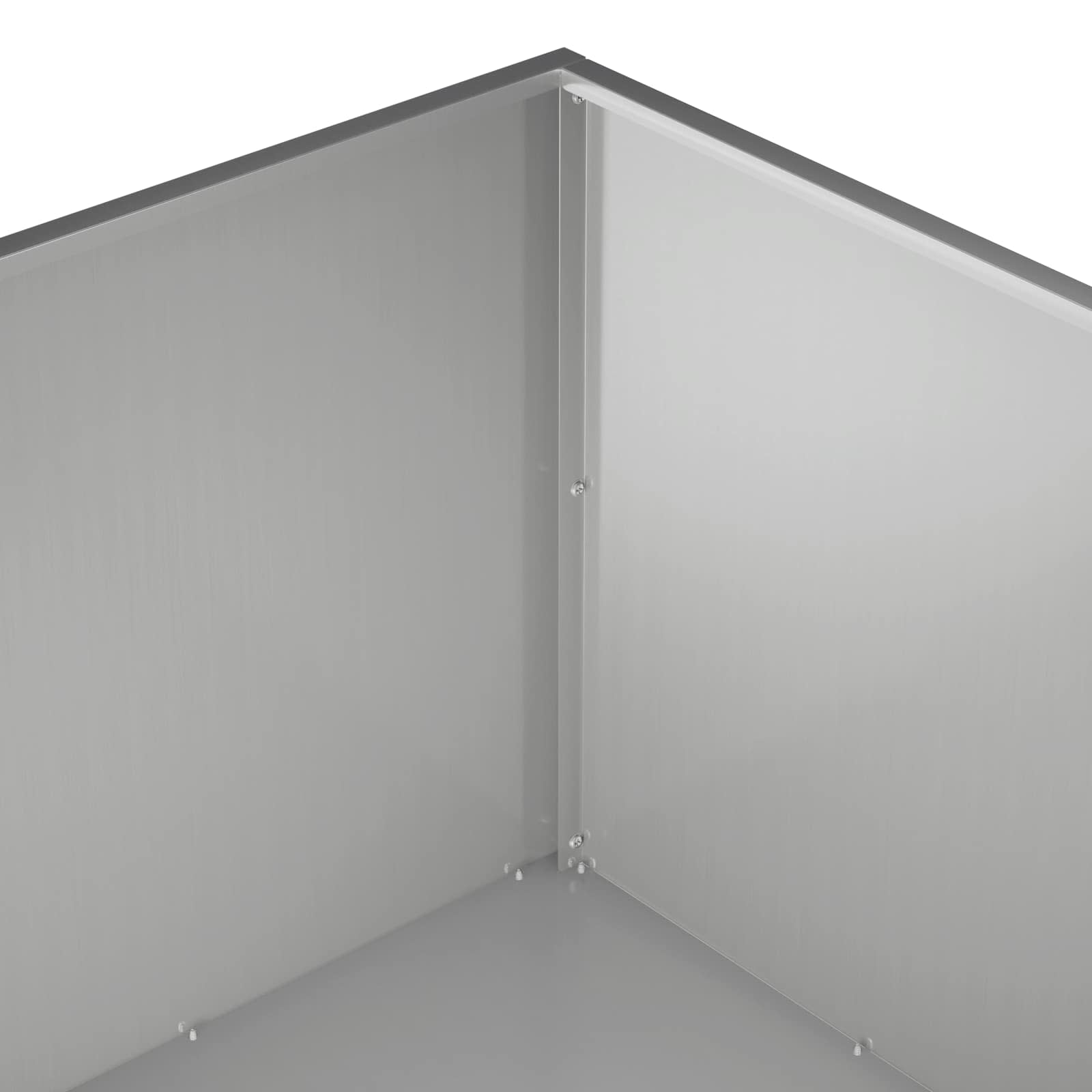 Vaso da giardino Argento 80 x 80 x 40 cm Acciaio zincato | homemem39
