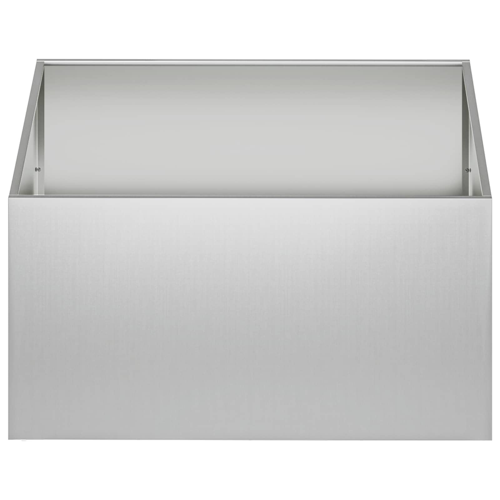 Vaso da giardino 2 pz Argento 80 x 80 x 40 cm Acciaio zincato | homemem39