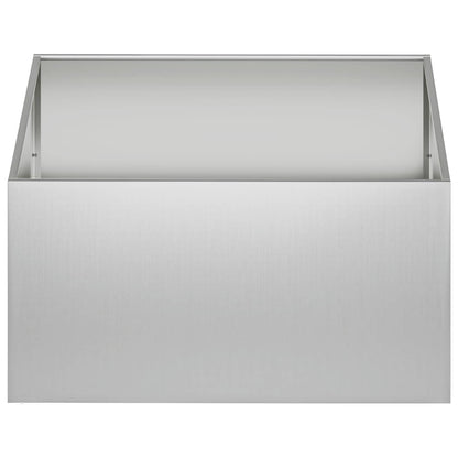 Vaso da giardino 2 pz Argento 80 x 80 x 40 cm Acciaio zincato | homemem39