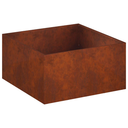 Vaso da giardino Ruggine 80 x 80 x 40 cm Acciaio Corten