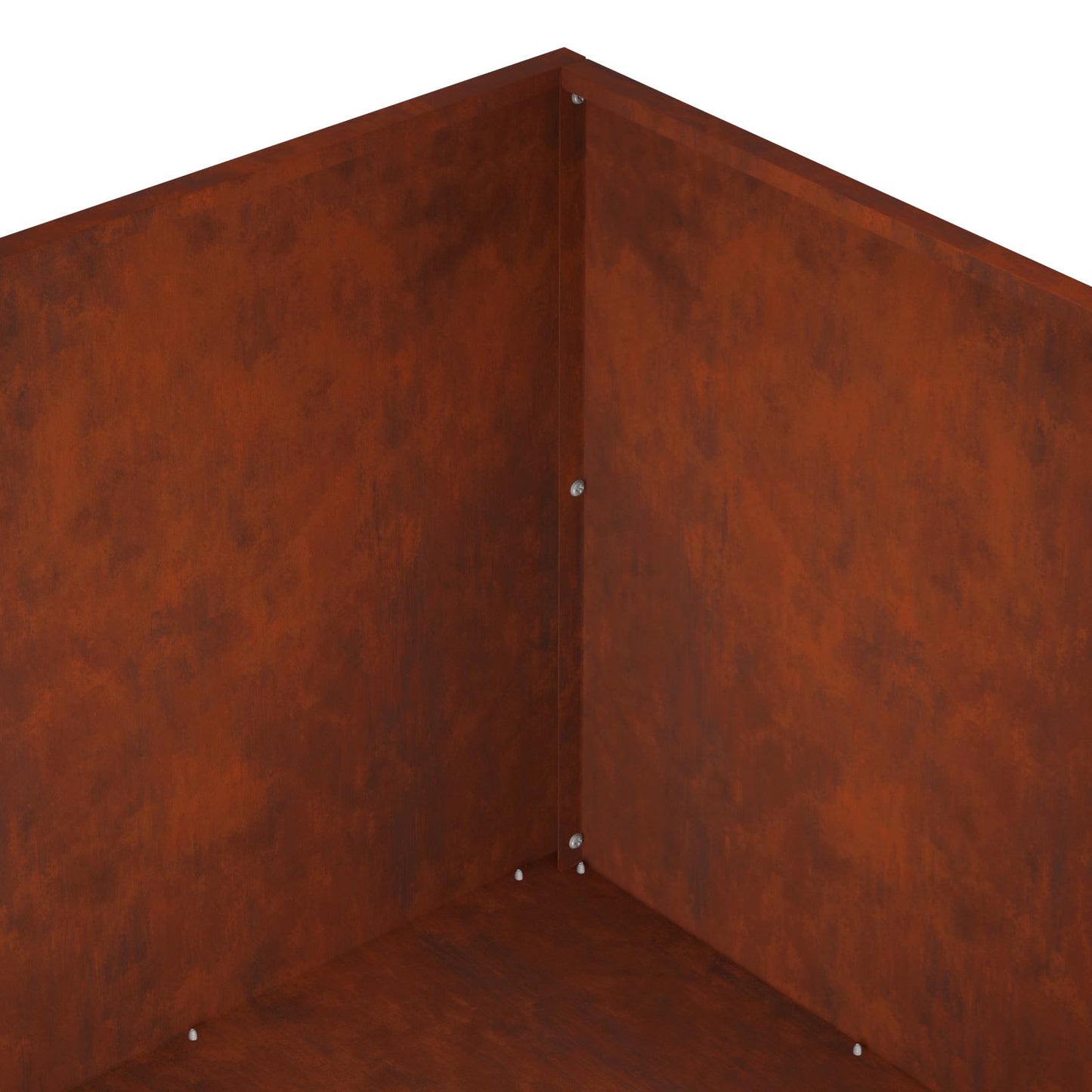 Vaso da giardino 2 pz Ruggine 80 x 80 x 40 cm Acciaio Corten | homemem39