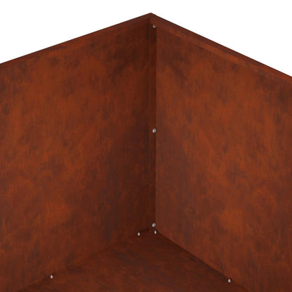 Vaso da giardino 2 pz Ruggine 80 x 80 x 40 cm Acciaio Corten | homemem39
