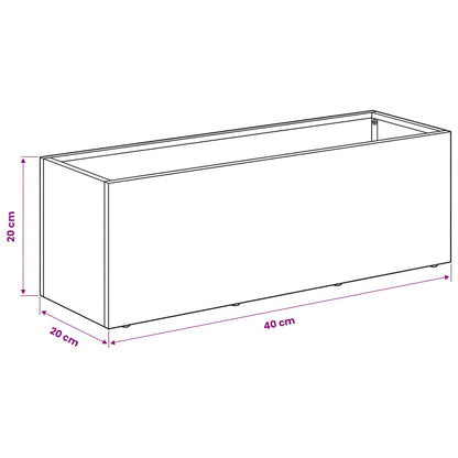 Vaso da giardino 2 pz Nero 40 x 20 x 20 cm | homemem39