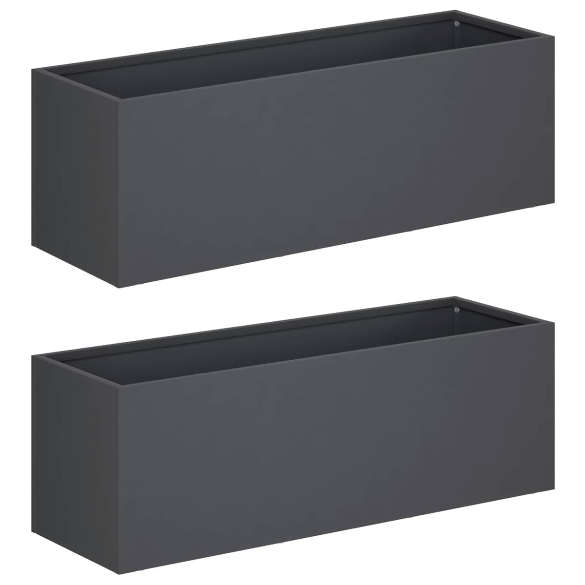 Vaso da giardino 2 pz Antracite 40 x 20 x 20 cm | homemem39