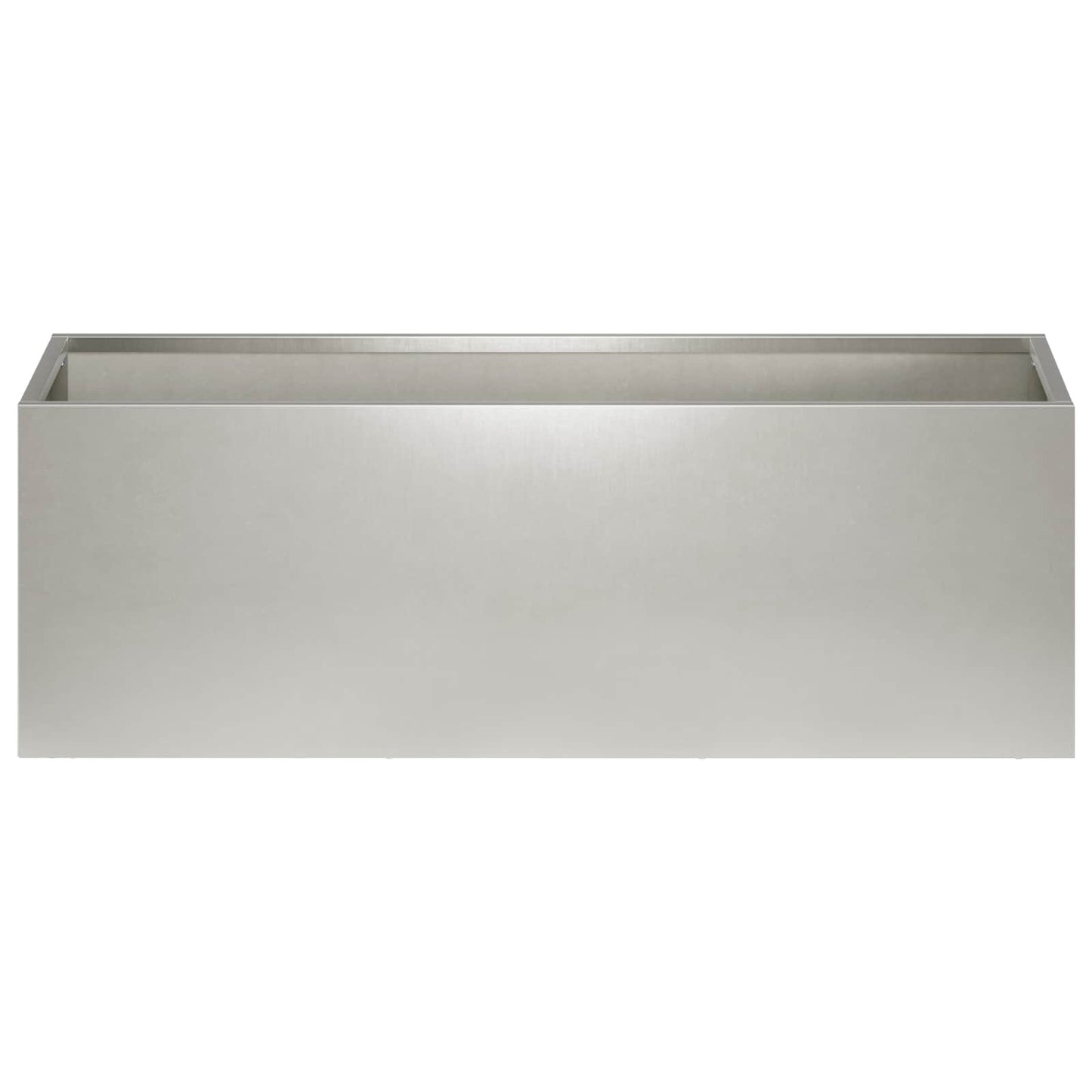 Vaso da giardino 2 pz Argento 40 x 20 x 20 cm Acciaio Inox | homemem39