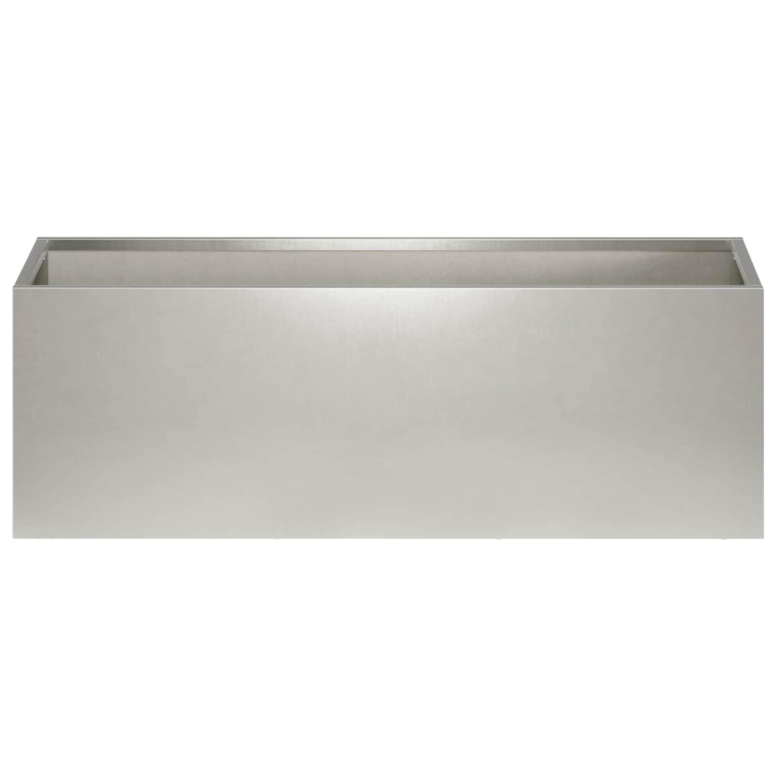 Vaso da giardino 2 pz Argento 40 x 20 x 20 cm Acciaio Inox | homemem39
