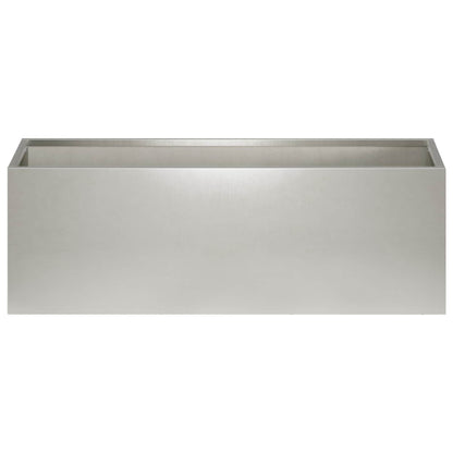 Vaso da giardino 2 pz Argento 40 x 20 x 20 cm Acciaio Inox | homemem39