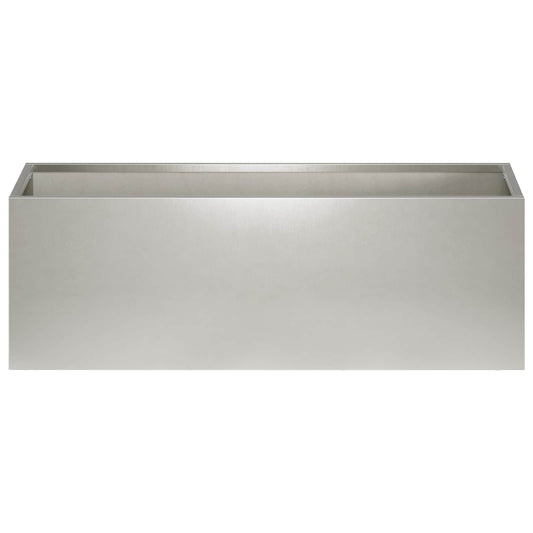 Vaso da giardino 2 pz Argento 40 x 20 x 20 cm Acciaio Inox | homemem39