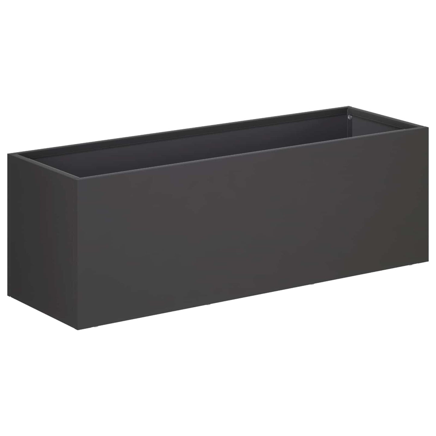 Vaso da giardino Nero 60 x 20 x 20 cm Acciaio laminato a freddo | homemem39