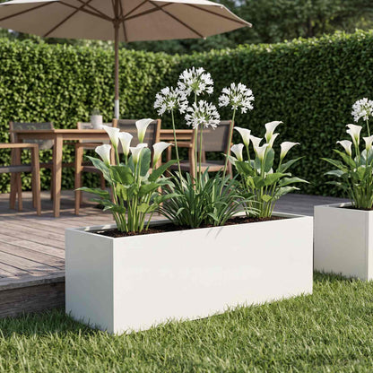 Vaso da giardino Bianco 60 x 20 x 20 cm | homemem39